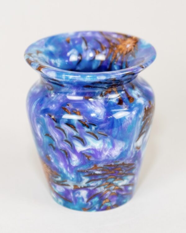 Small Blue White Purple Pinecone Vase