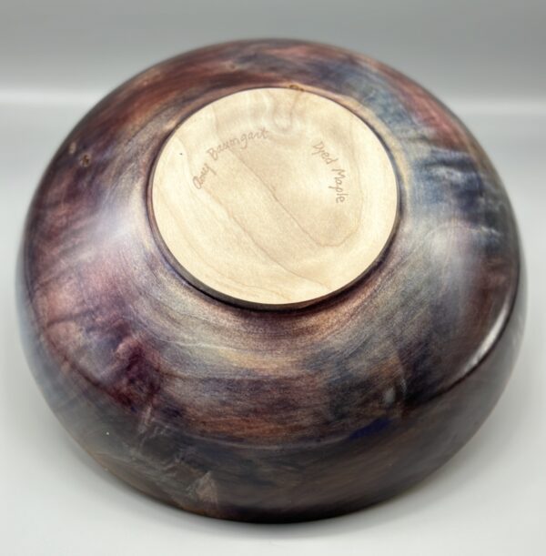 Bottom Side of a Dyed Maple Bowl