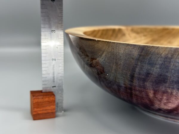 Dyed Maple Bowl Measurement with Scale